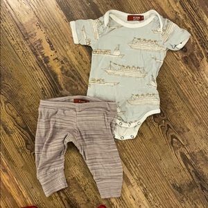 Milkbarn onesie and pant set